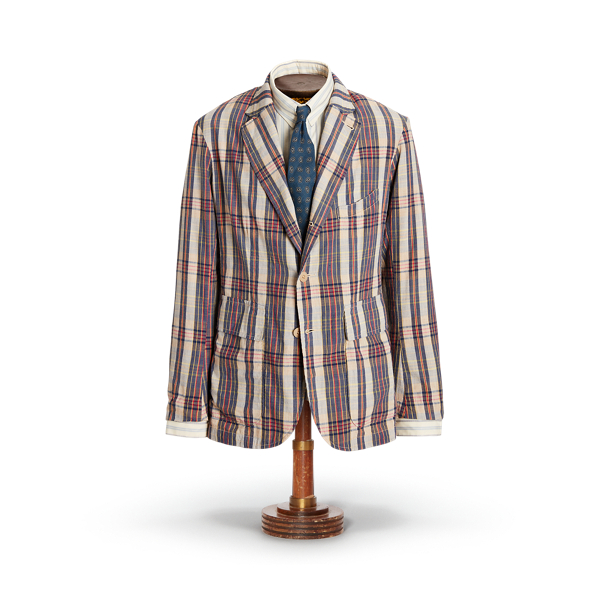 Unconstructed Madras Sport Coat for Men Ralph Lauren® AE