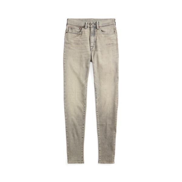 Jean skinny taille haute stretch gris