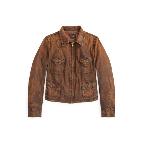 Veste ajustée en cuir