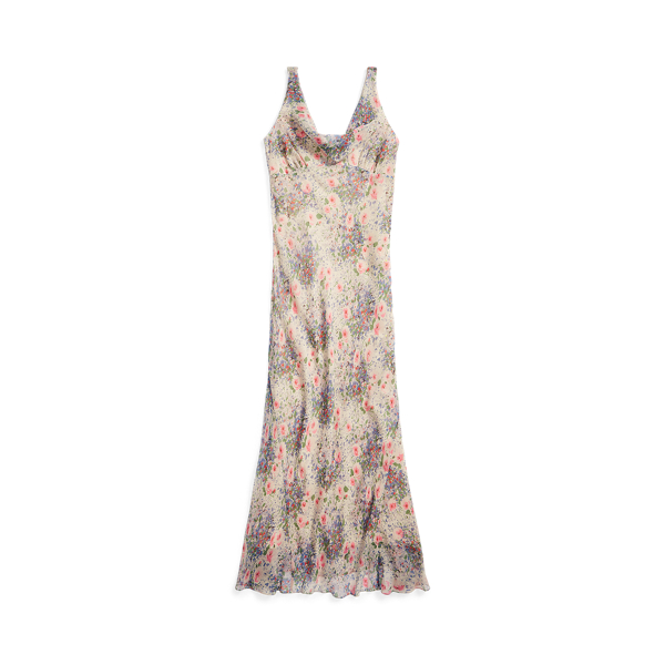 Robe en mousseline de soie fleurie