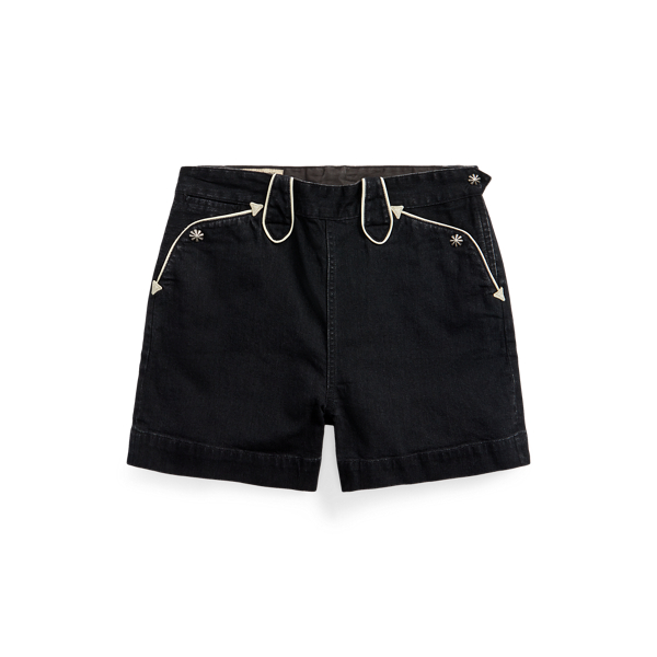 Short western en denim noir