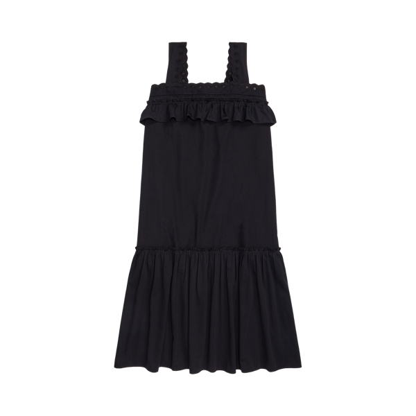 Robe volantée à broderie anglaise coton