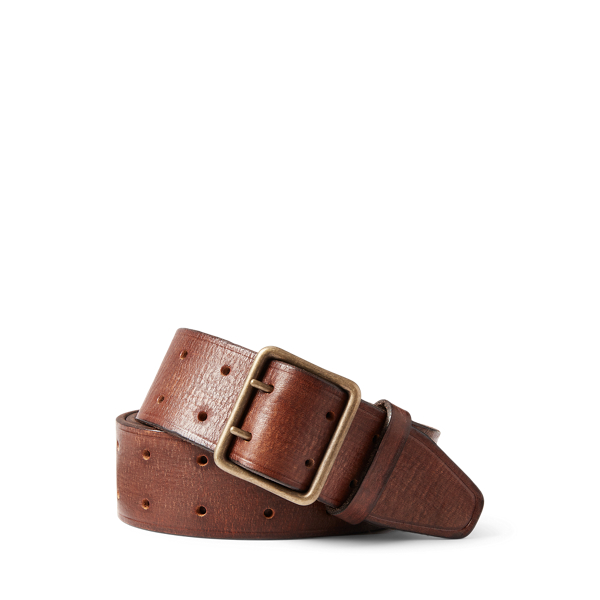 Leather Double-Prong Belt for Men | Ralph Lauren® CH