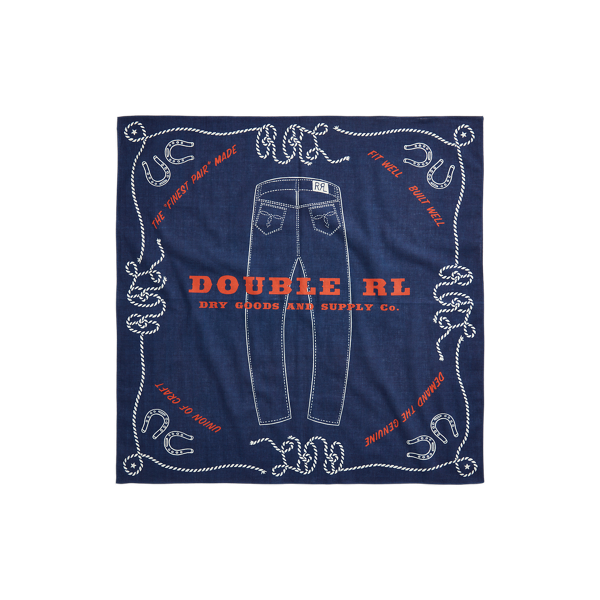 Bandana com estampado de ganga índigo
