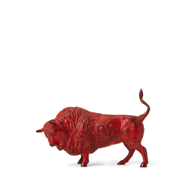 Pisa-papéis Buffalo esmaltado