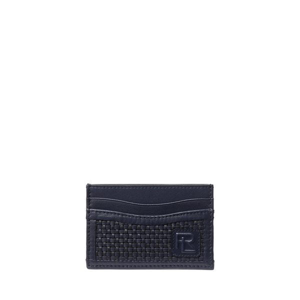 Porte-cartes en vachette tissée