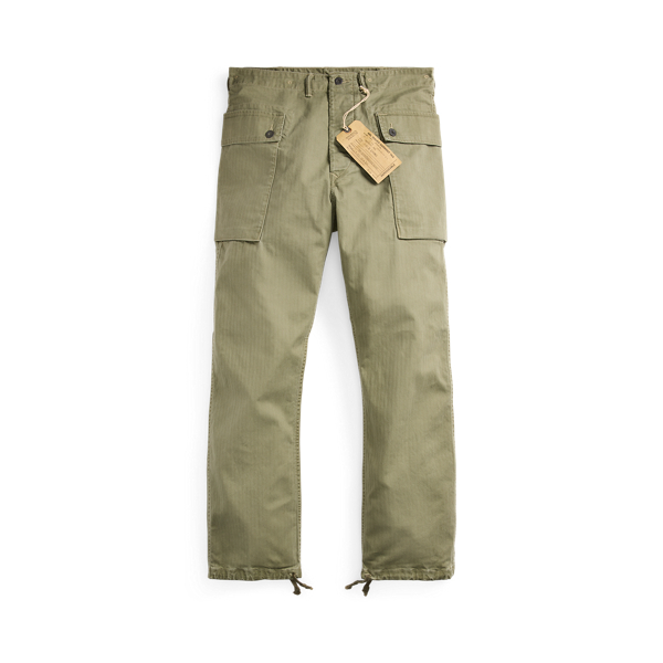 Pantalon cargo de treillis à chevrons
