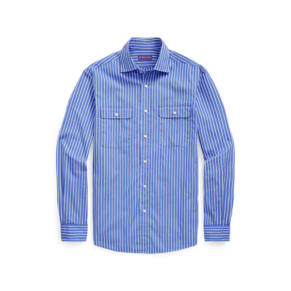 Chemise rayée et délavée en popeline pour Men | Ralph Lauren® FR