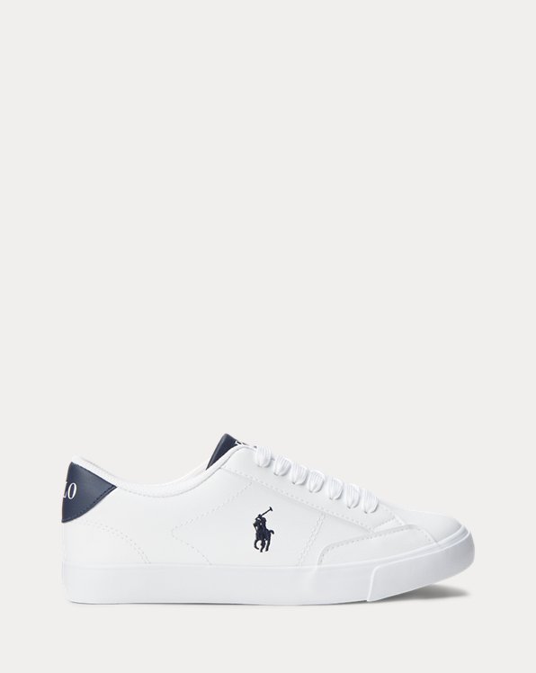 Theron Faux-Leather Low-Top Trainer