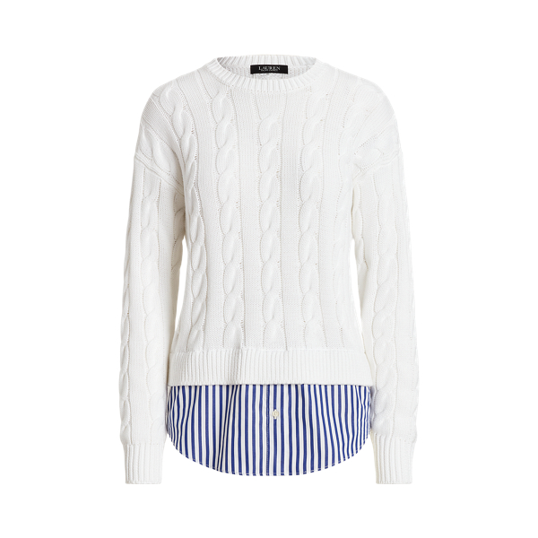 Pull torsadé à superposition