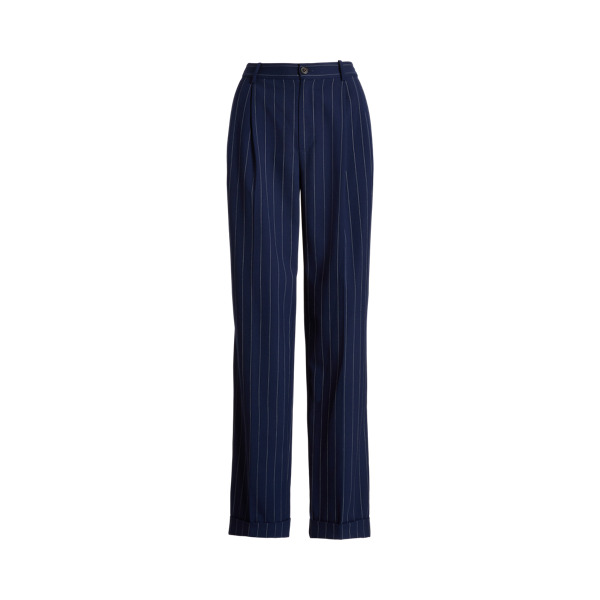 Pinstripe Twill Straight Trouser