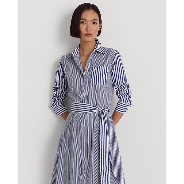 Striped Cotton Broadcloth Shirtdress for Women | Ralph Lauren® BE