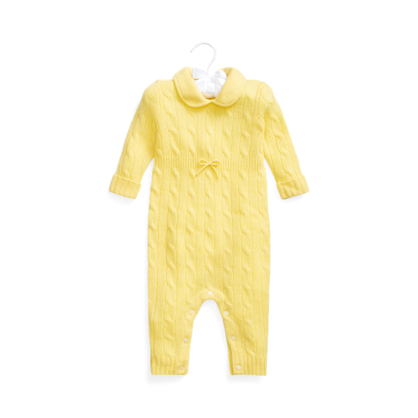Woven-Collar Cashmere Coverall