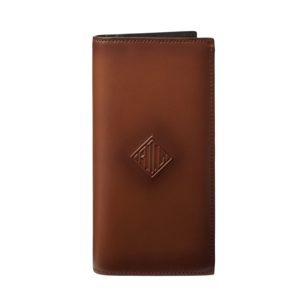 Portefeuille continental en cuir tanné