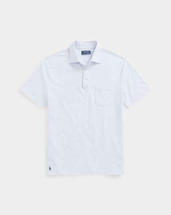 Custom slim fit katoen-linnen Polo-shirt