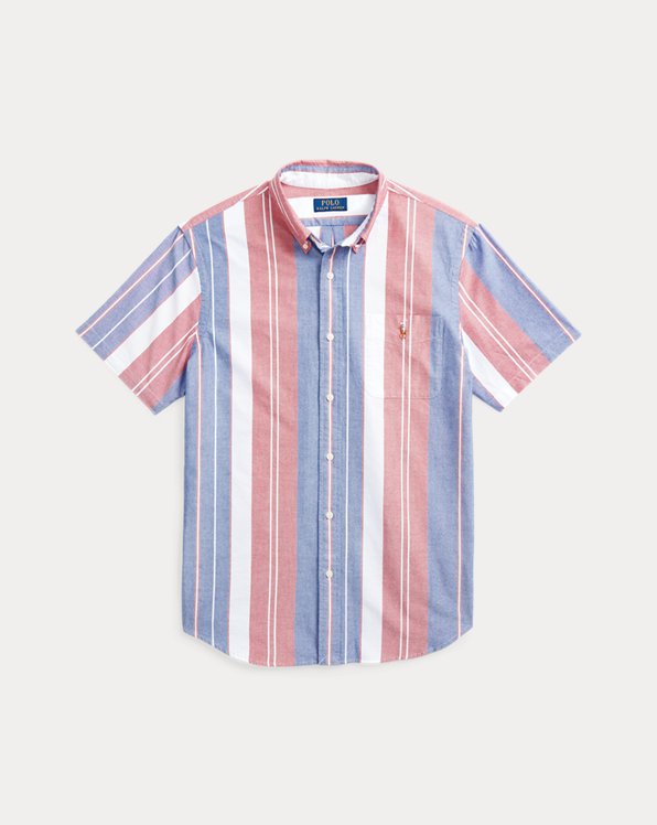 Custom fit gestreept Oxford-overhemd