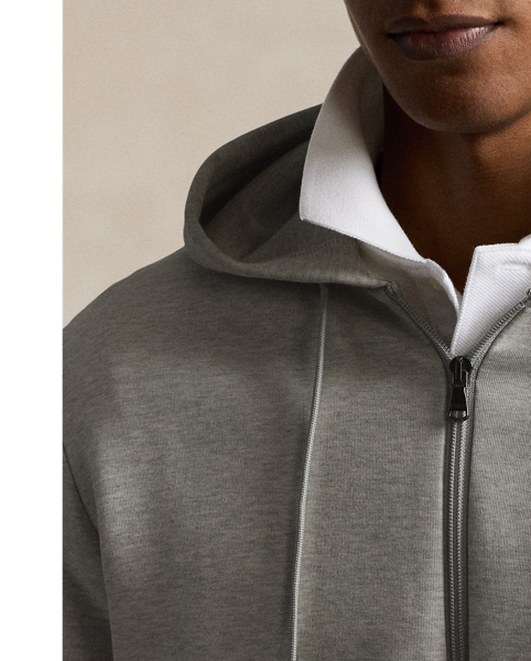 Made from a smooth cotton-blend fabric, this full-zip hoodie is an easy match for joggers or jeans.