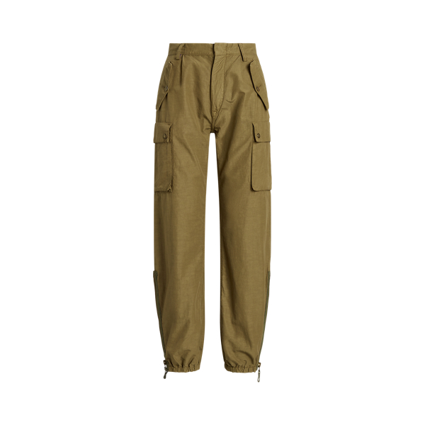 Charlee Cotton-Linen Twill Cargo Trouser
