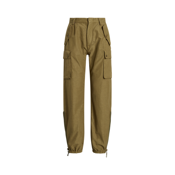 Charlee Cotton-Linen Twill Cargo Trouser