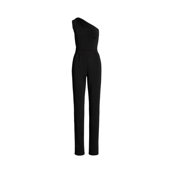 One-Shoulder Silk Sweater Jumpsuit