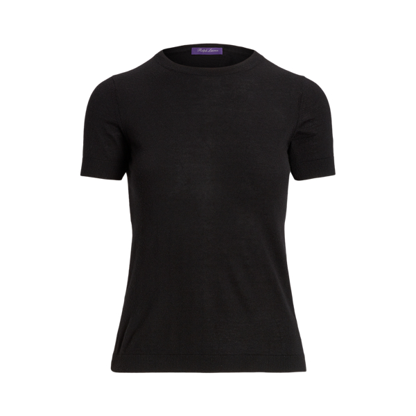 Cashmere Jersey Short-Sleeved Sweater