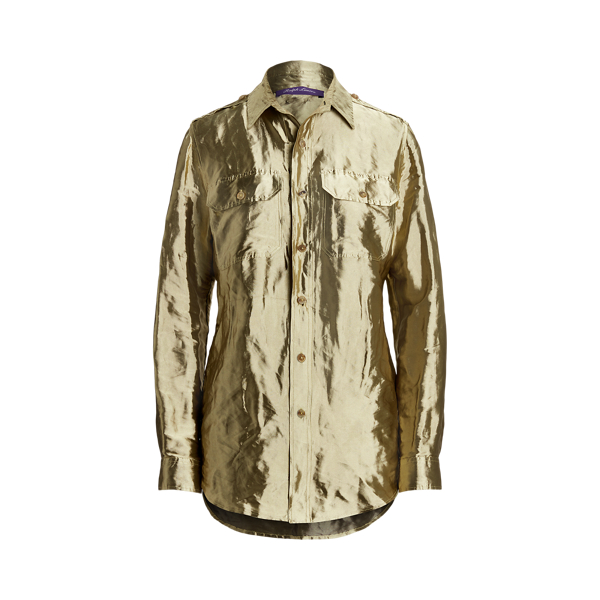 Metallic Organza Utility Shirt