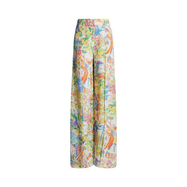 Saunders Print Linen Voile Trouser
