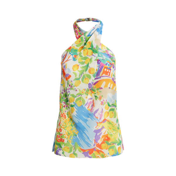 Darby Linen Voile Halter Blouse