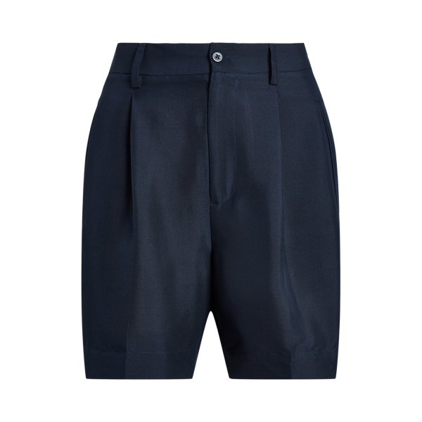 Tracy Pleated Silk Shantung Short