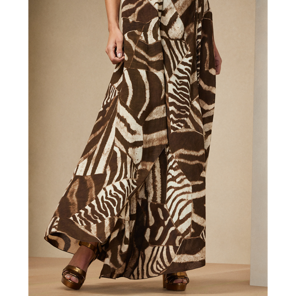 Liliosa ZebraPrint Linen Voile Skirt for Women Ralph Lauren® AM