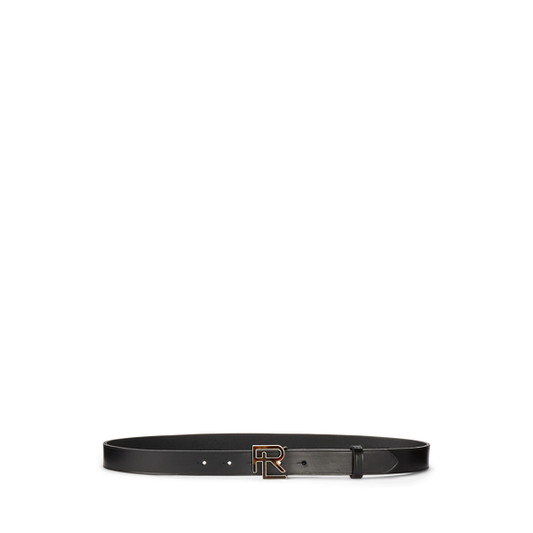 Ceinture fine RL en cuir de vachette