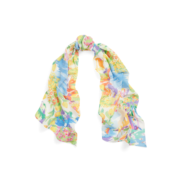 Print Linen Voile Scarf