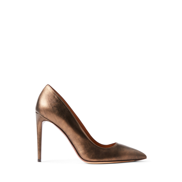 Celia Metallic Calfskin Pump for Women Ralph Lauren® IN