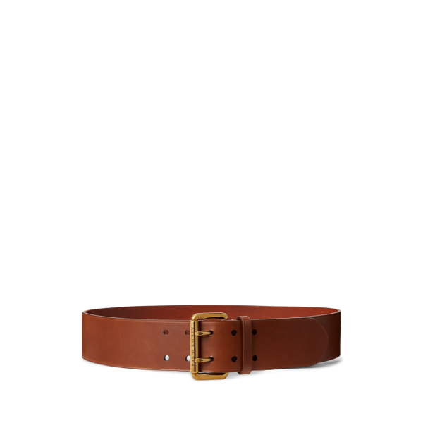 Metallic Leather Double-Prong Belt