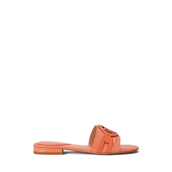 Sandales Alegra en cuir gaufré crocodile