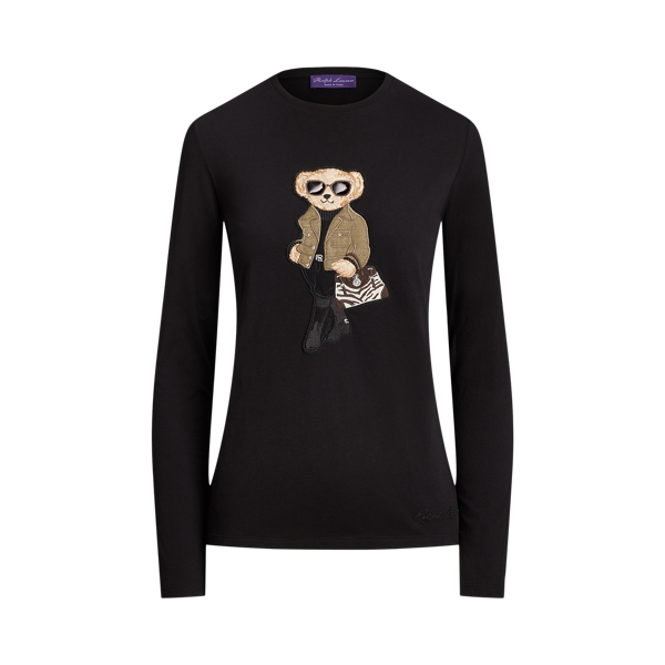 Utility Polo Bear Cotton Long-Sleeve T-Shirt