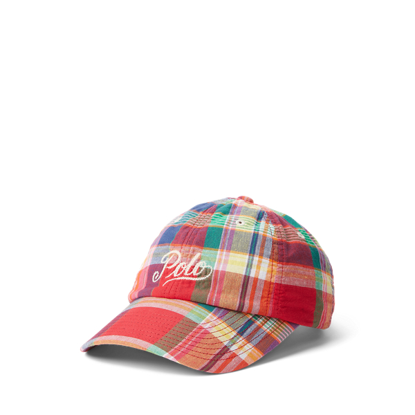 Logo-Embroidered Madras Ball Cap for Men | Ralph Lauren® PT