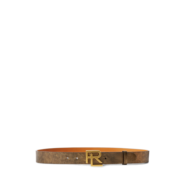 Ceinture RL en vachette métallisée