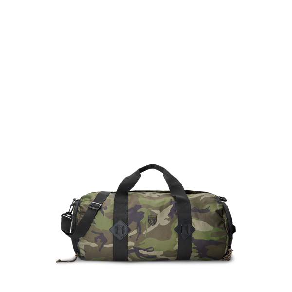 Mochila dobrável de lona camuflada