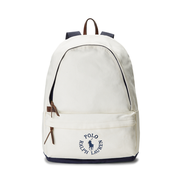 Logo-Embroidered Canvas Backpack