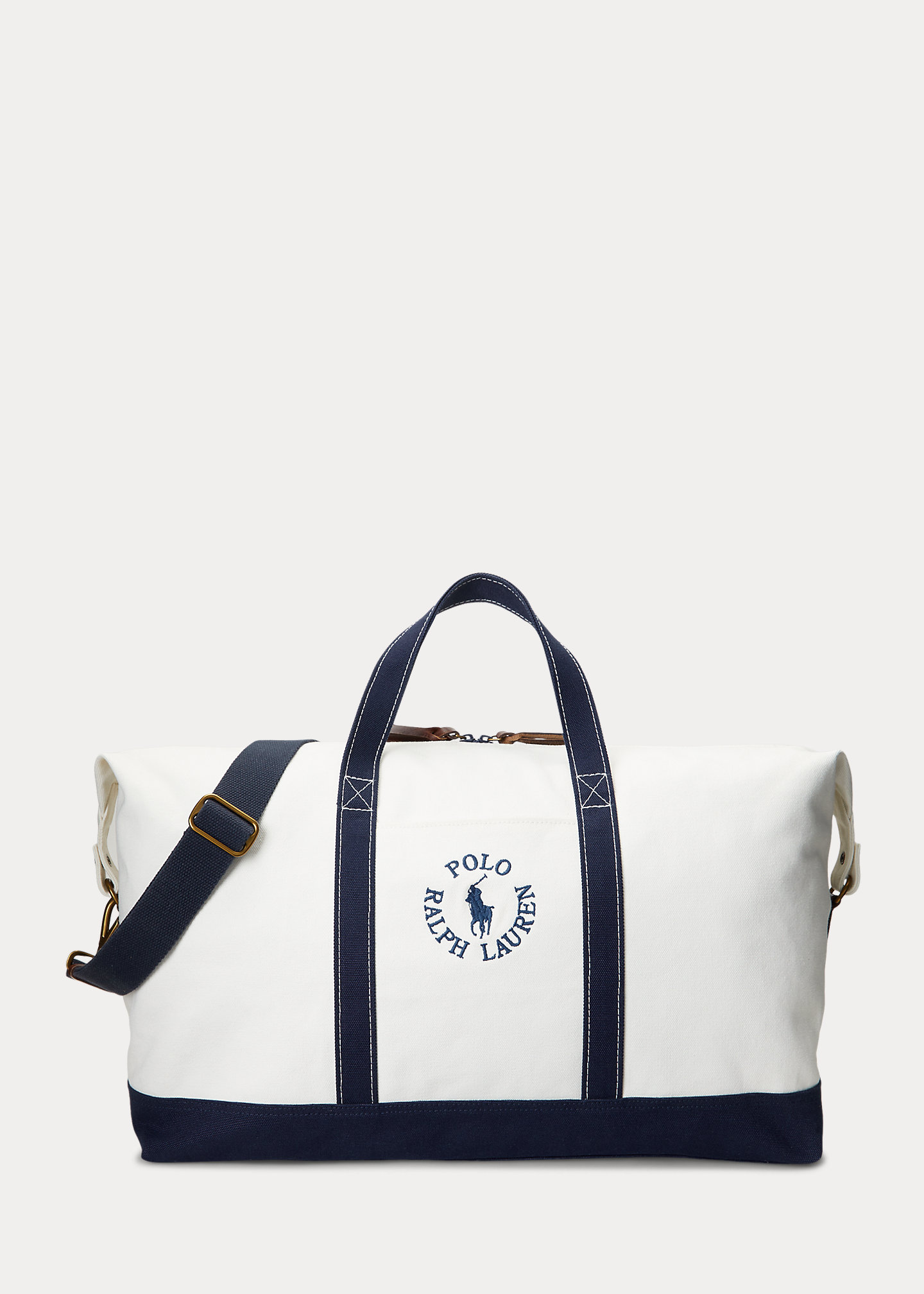 Logo-Embroidered Canvas Duffel
