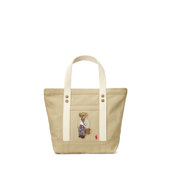 Canvas Small Polo Bear Tote