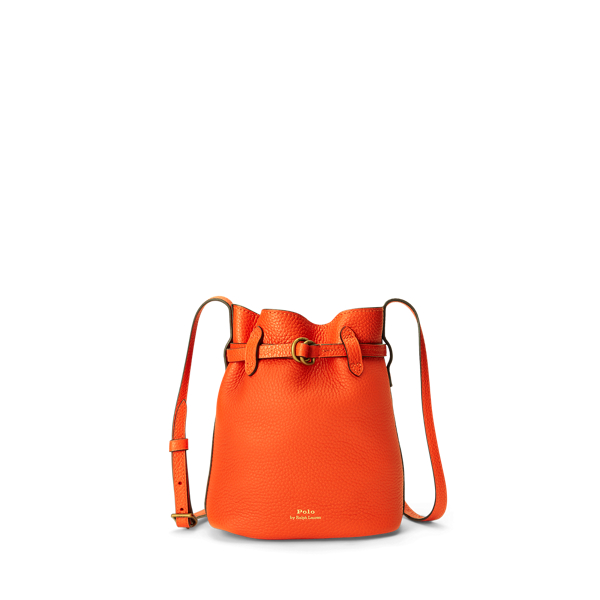 Mala bucket pequena em couro Bellport