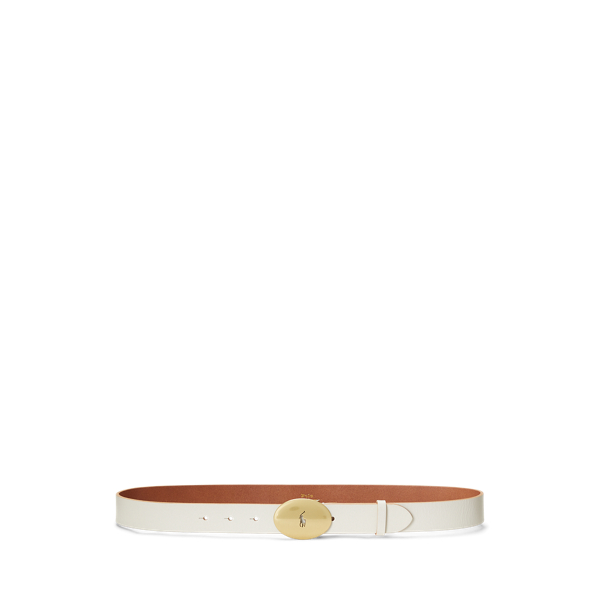 Cinto de vachetta c/ fivela oval Polo ID