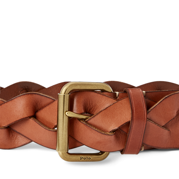 Braided Vachetta Leather Belt for Women Ralph Lauren® AE