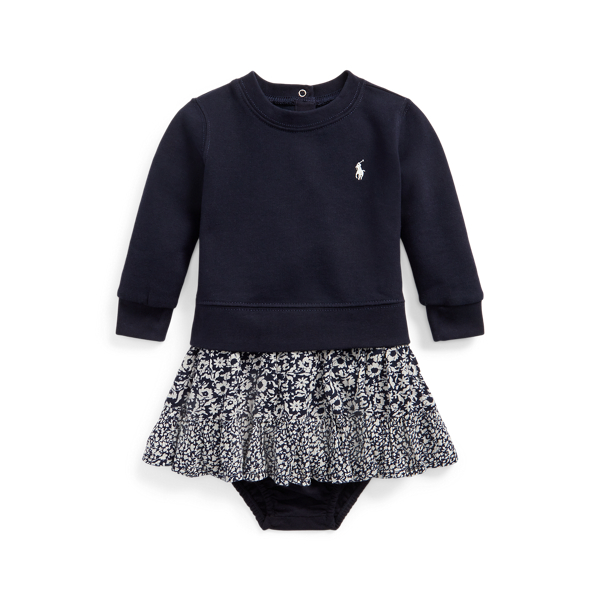 Floral Fleece Sweatshirt Dress &amp; Bloomer