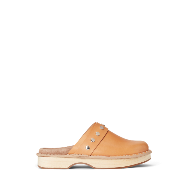 Studded Vachetta Leather Clog