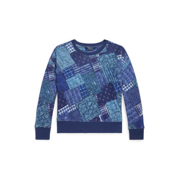 Sweat en coton éponge à motif patchwork