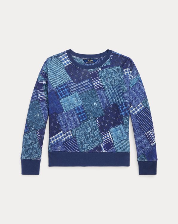 French terry sweatshirt met patchwork