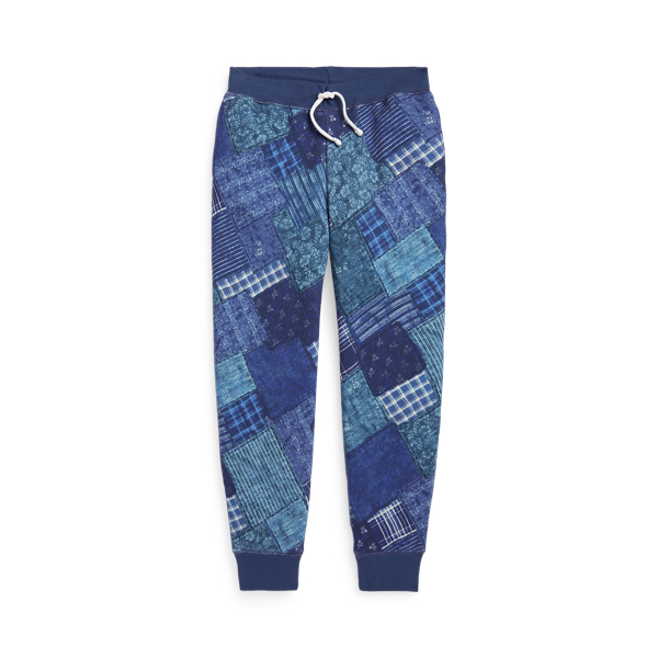 Pantalon jogging patchwork coton éponge